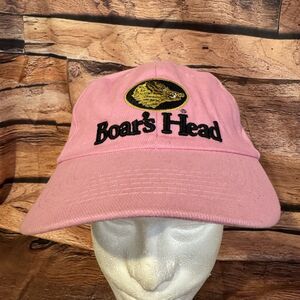 Boar's Head Pink Baseball Cap Hat Adjustable Embroidered Logo Women's Casual